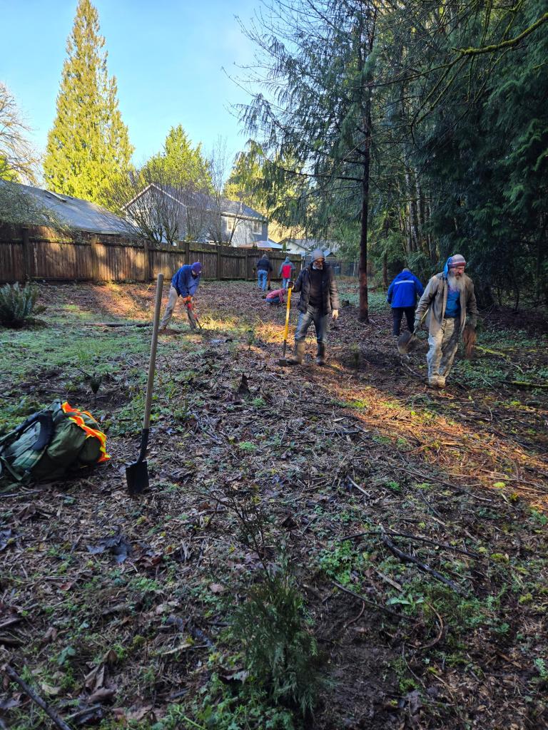 Volunteers planting the Wilderness Park.